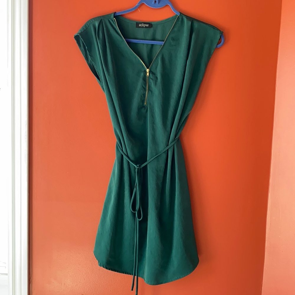 Forest Green Tie dress